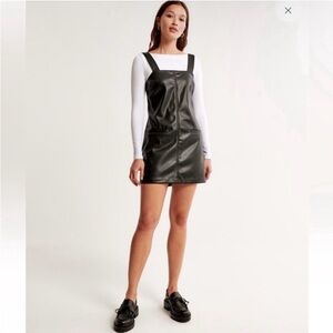 ABERCROMBIE & FITCH Black Faux Leather Mini Dress